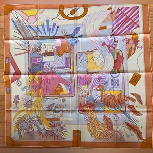 Authentic Brand new with tag silk scarf 90x90cm baggage a main